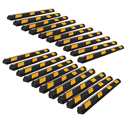 Parking Stopper for Garage Heavy Duty Rubber Parking Curb Stops 72” Garage Parking Stops 20