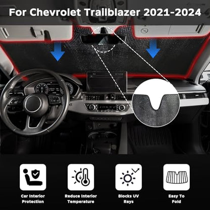 Car Windshield Sun Shade for Chevrolet Trailblazer 2021