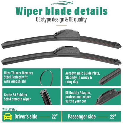 Windshield Wiper Blades Replacement for Ford Expedition 2018
