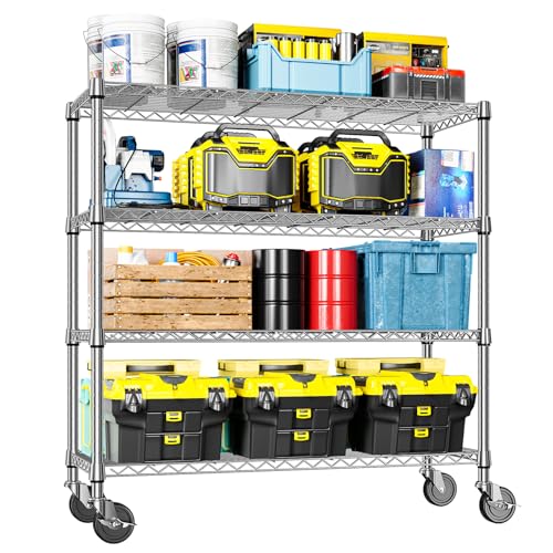 4 Tier Heavy Duty Metal Wire Shelving Unit