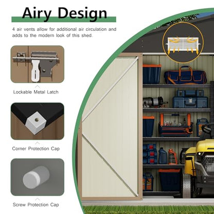 10x12 FT Outdoor Storage Shed