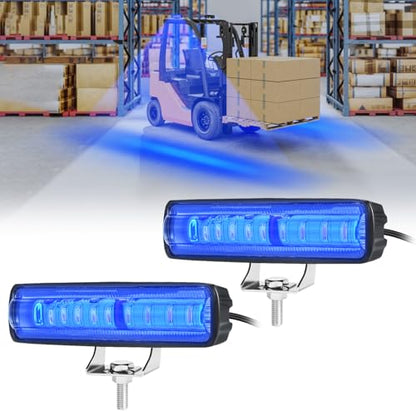 LED Blue Spot Forklift Safety Light with Adjustable Bracket (2 Count)