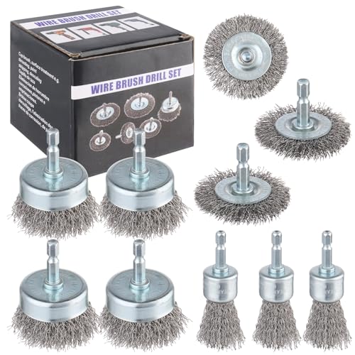 10 Pack Carbon Steel Wire Wheel Brush (10 Count)