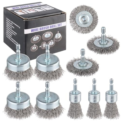 10 Pack Carbon Steel Wire Wheel Brush (10 Count)