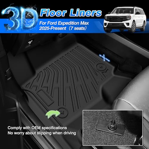 Ford Expedition max Floor Mats for 2025 2026 Expedition max