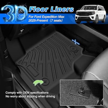 Ford Expedition max Floor Mats for 2025 2026 Expedition max