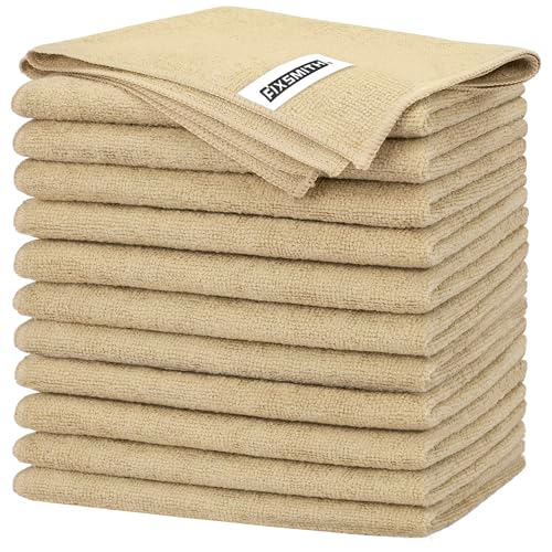 Beige Microfiber Cleaning Cloth (12 Count)