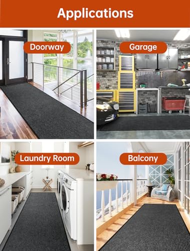 3' x 10' Commercial Grade Striped Brush Step Entrance Mat