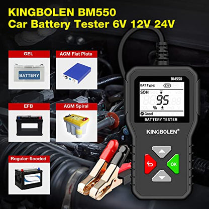 BM550 6V 12V 24V Car Battery Tester