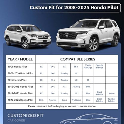 10 Layers SUV Car Cover Custom Fit for Honda Pilot