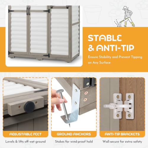 Large Outdoor Storage Cabinet with Dual