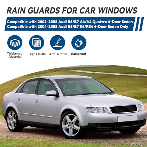 4pcs Window Visor Rain Guards for 02 (4 Count)