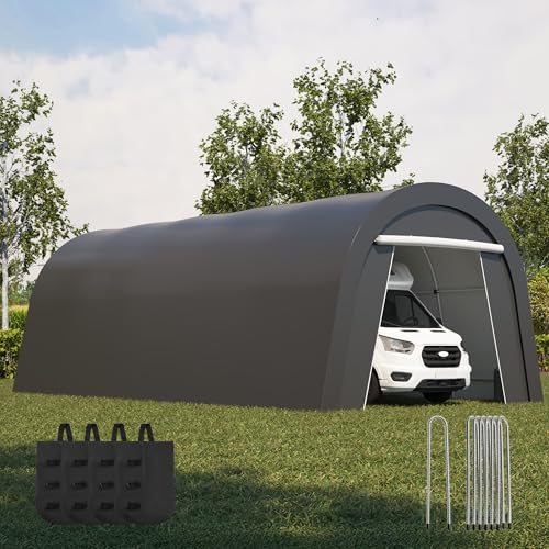12' x 25' Carport with 6 Heavy Duty Ground Stakes