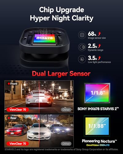 VC70 4K+2.5K Dash Cam