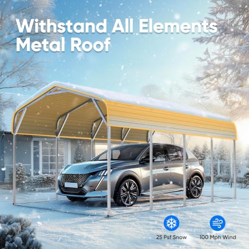 12x20 FT Heavy Duty Metal Carport