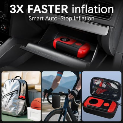 Tire Inflator Portable Air Compressor & Car Jump Starter