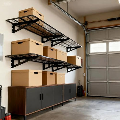 4 Pack 2x4ft Garage Wall Shelving (4 Count)