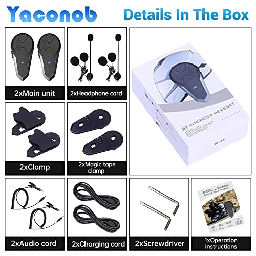 Motorcycle Bluetooth Headset BT (2 Count)