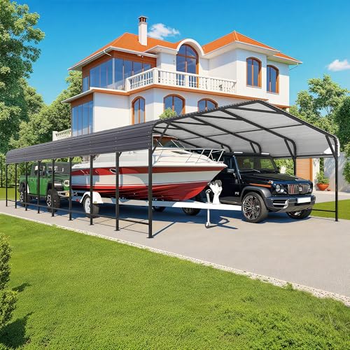 20x40 FT Heavy Duty Metal Carport Canopy