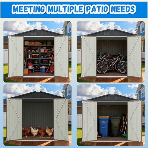 8x8FT Outdoor Storage Shed