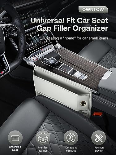 Premium Leather Car Seat Gap Filler Organizer (2 Count)