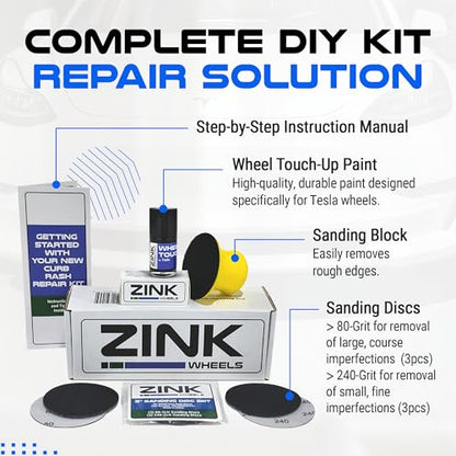 Premium Tesla Wheel Curb Rash Repair Kit for Model Y 19