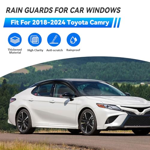 4pcs Window Visors Rain Guards for 2018