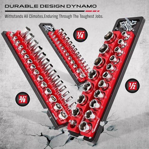 Magnetic Socket Holder Organizer Set (6 Count)