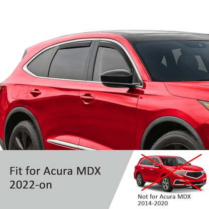 in Channel Extra Durable Rain Guards for Acura MDX 2022 (4 Count)