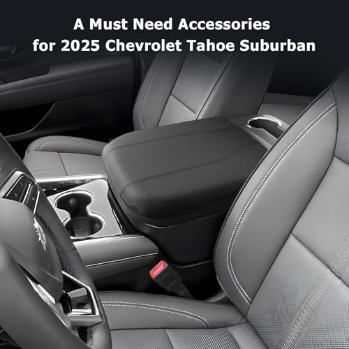 2025 2026 Suburban Tahoe Center Console Cover Compatible with 2025 2026 Chevy Suburban Tahoe Accessories Armrest Cover Armrest Console Cover