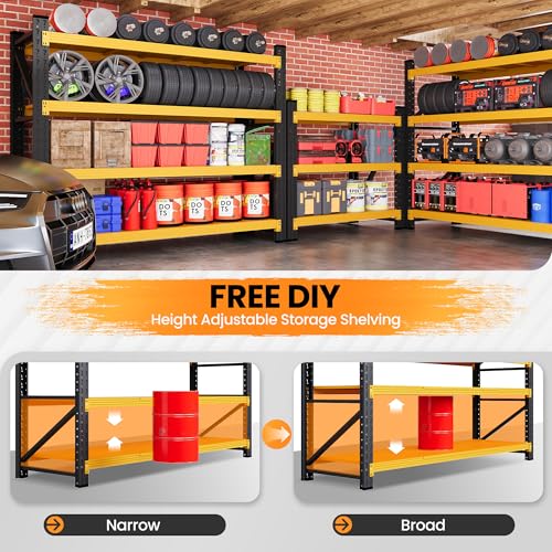 48” Wide Heavy Duty Metal Garage Shelving