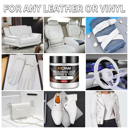 White Leather Recoloring Balm with 100ml Mink Oil