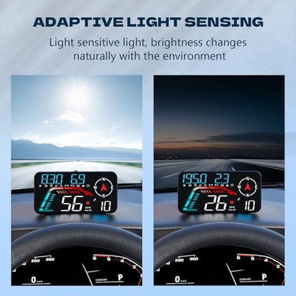 Hud Car Head Up Display G12 with HD LED Display for All Speedometer for All Speedometer Models