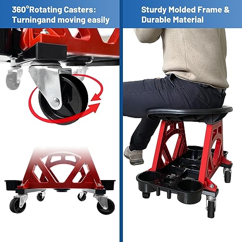 Durable Mechanic Seat with Wheels