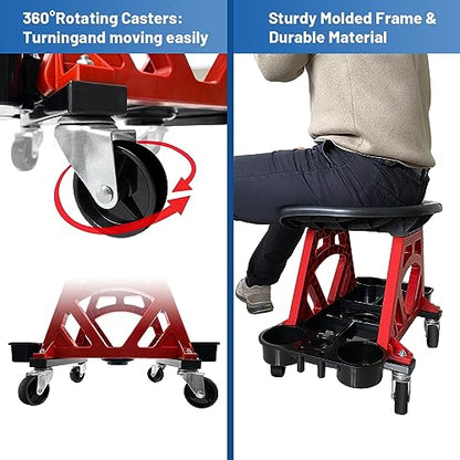 Durable Mechanic Seat with Wheels