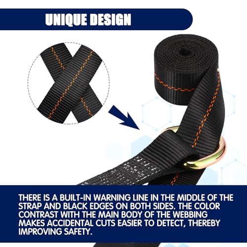 8 Pack Lasso Tow Truck Straps with D Ring 11 (8 Count)