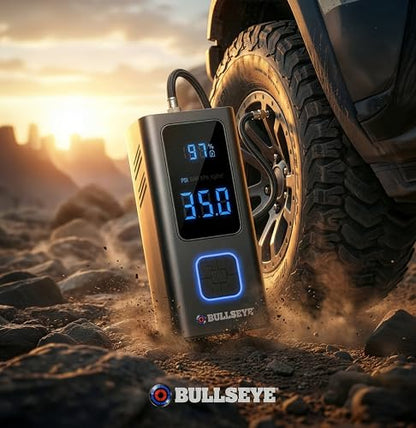 POCKET AIR PRO Tire Inflator Portable Air Compressor by Bullseye Pro for Tires