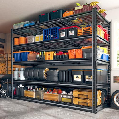 5 Tier Heavy Duty Garage Shelving for Basement Warehouse Pantry