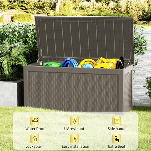 320 Gallon Lockable Resin Deck Box