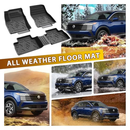 Floor Mats for Nissan Kicks 2025 2026 All Weather 3D TPE Anti