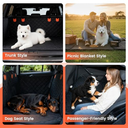 Dog Car Seat Cover with Hard Bottom