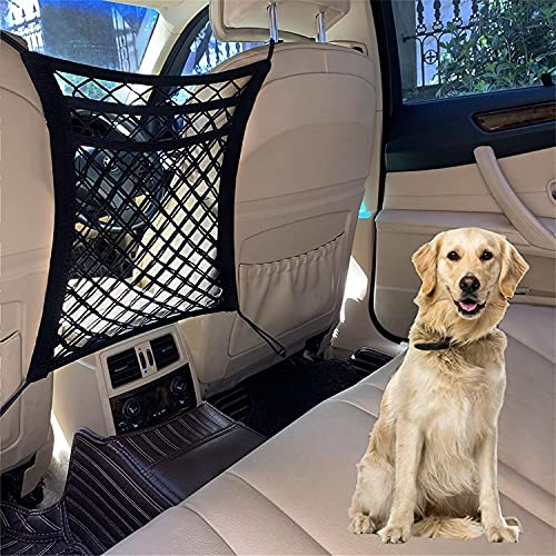 Dog Car Net Barrier with Mesh Organizer