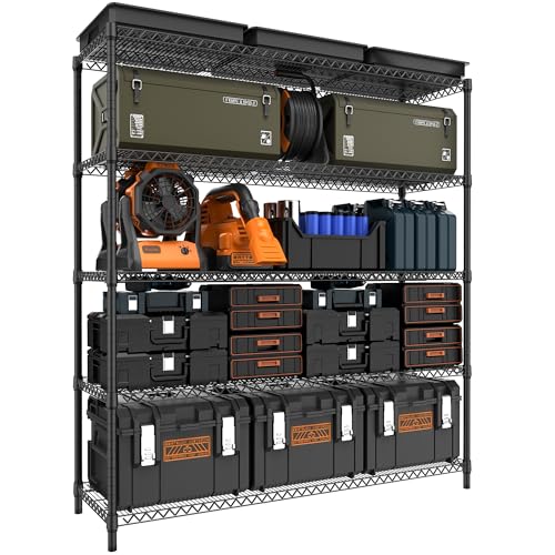 3500LBS 59" W 5 Tiers Storage Shelves
