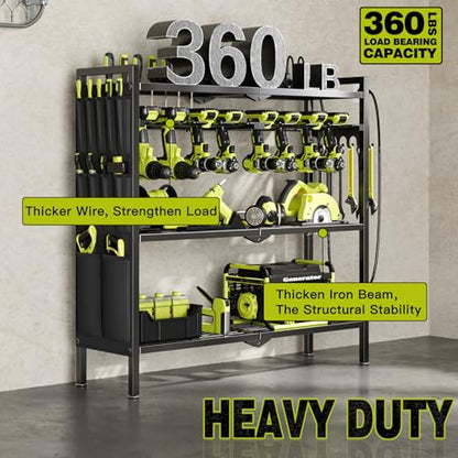Power Tool Organizer Cart with Charging Station