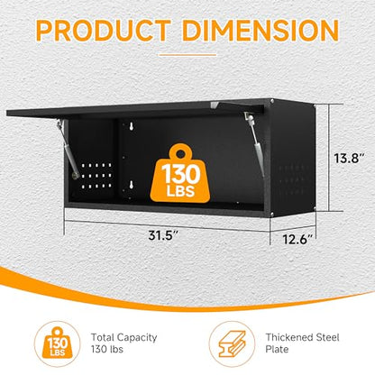 Metal Garage Wall Cabinet with Doors Side with Holes