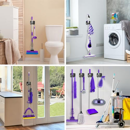Broom Holder Wall Mount Rack (4 Count)
