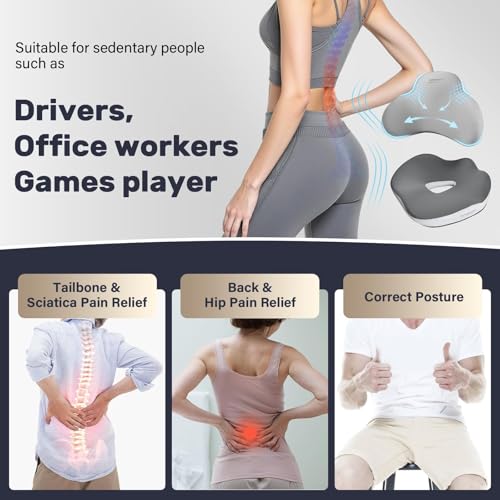 Seat Cushion and Lumbar Support Pillow for Car Office Chair