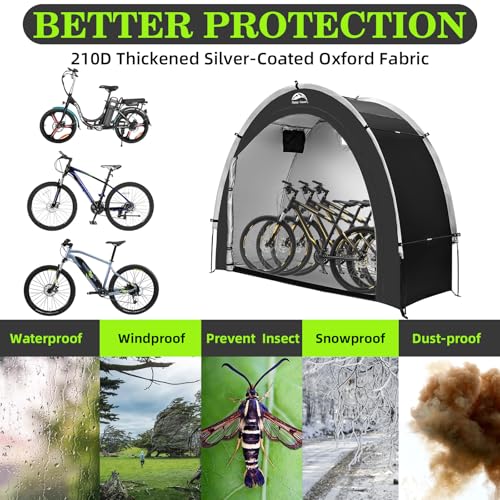 Outdoor Waterproof Bike Storage Tent Shed for 2