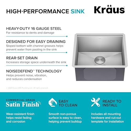 Stainless Steel 21 in Undermount Kitchen Sink KWU111