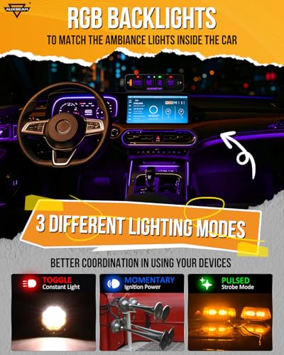 AS R40 Slim 4 Gang Switch Panel with RGB Backlight Memory Function